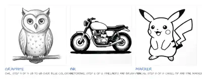 Graphite, Ink or Marker: How We Draw the Outlines in Our Tutorials