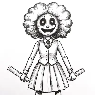 How to Draw Miss Delight, Step by Step