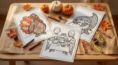 Thanksgiving Coloring Pages: Easy Activities for the Kids' Table