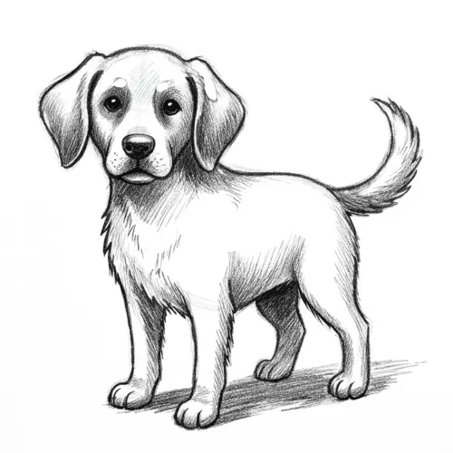 How to Draw a Dog: finished drawing