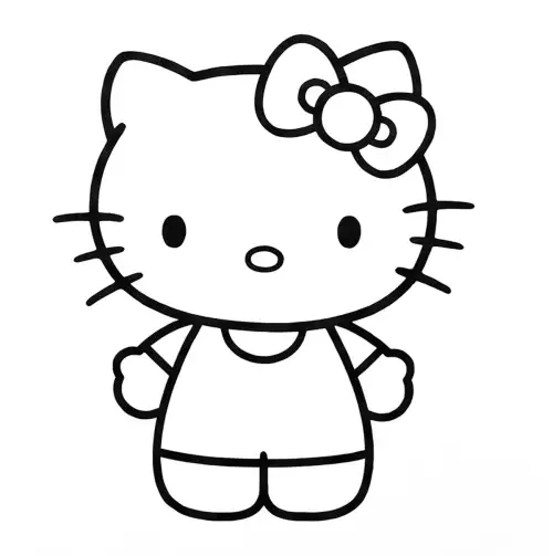 How to Draw Hello Kitty: finished drawing