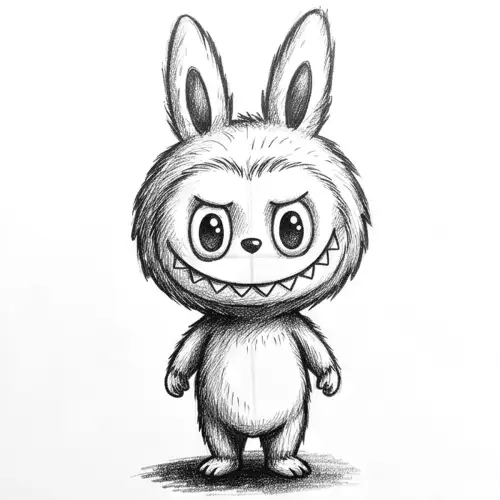 How to Draw Labubu: finished drawing