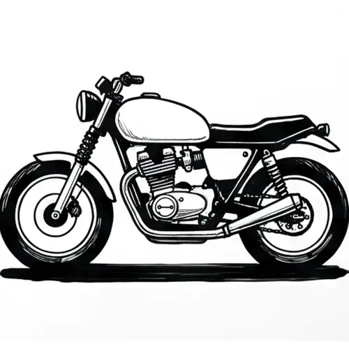 How to Draw a Motorbike: finished drawing