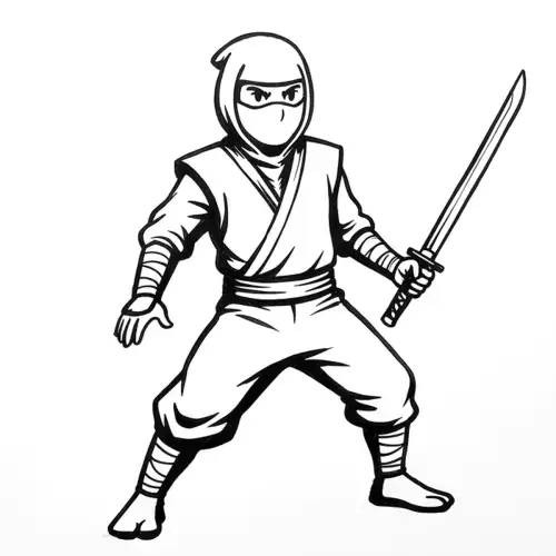 How to Draw a Ninja: finished drawing