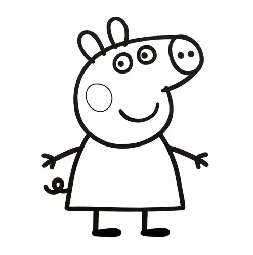 How to Draw Peppa Pig: finished drawing