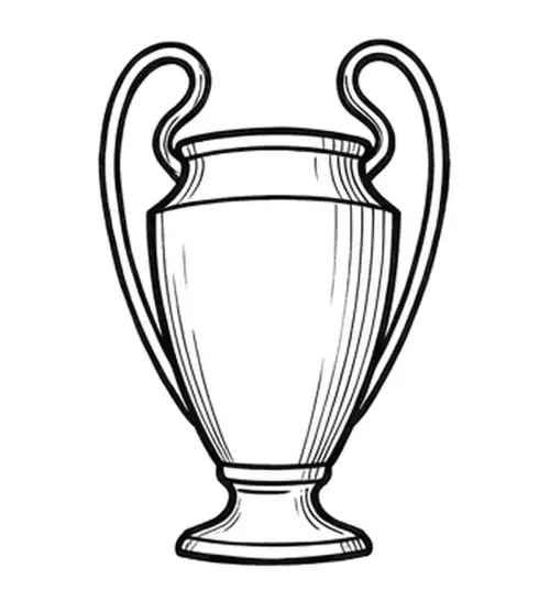 How to Draw the Champions League Trophy: finished drawing