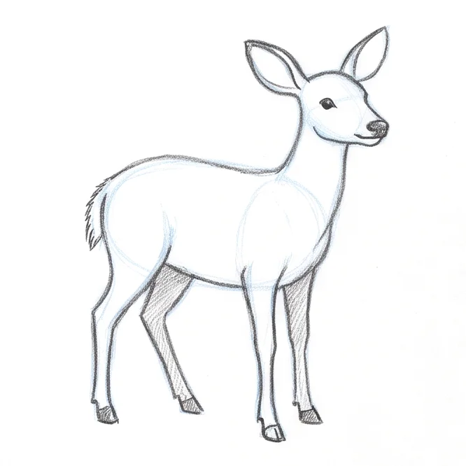 Step 6: Tail and facial features