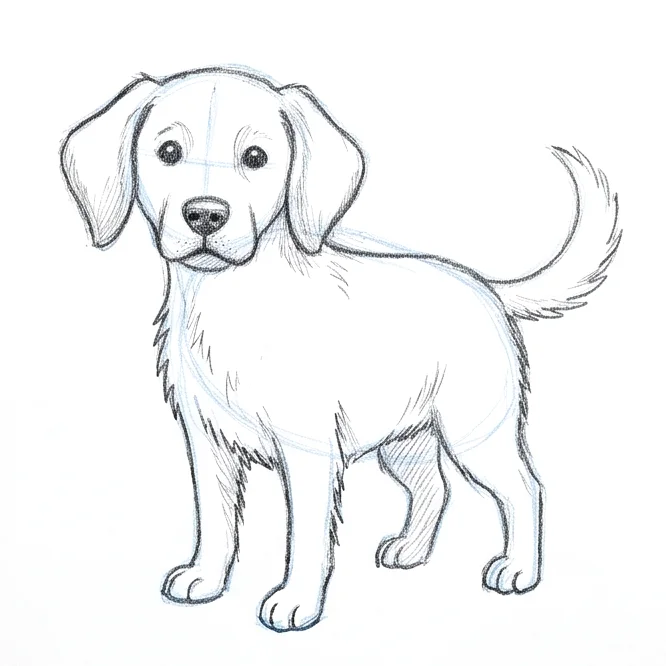 Step 6: Fur texture and tail