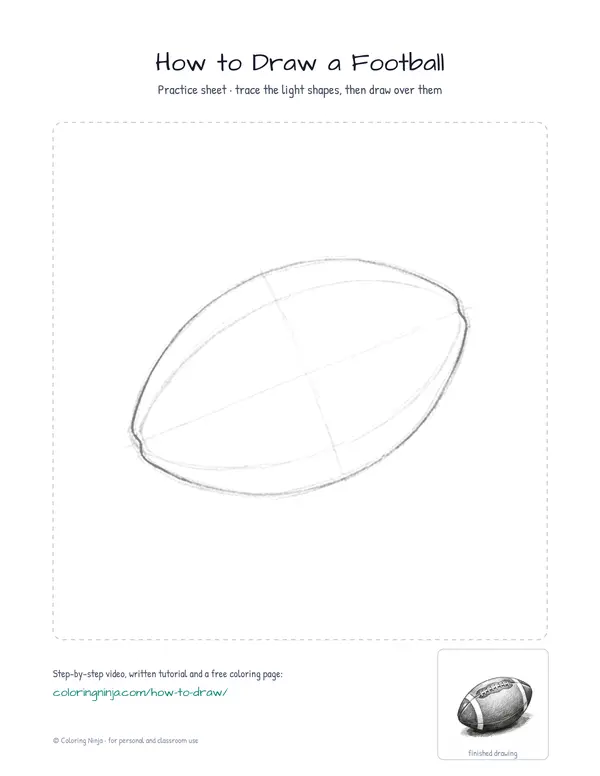 Printable practice sheet: the guide shapes in light grey to trace over