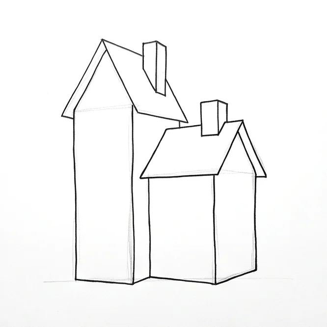 Step 3: Main house contour