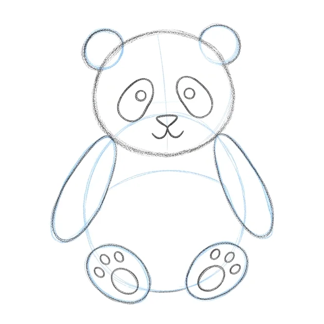 Step 5: Eyes and paws