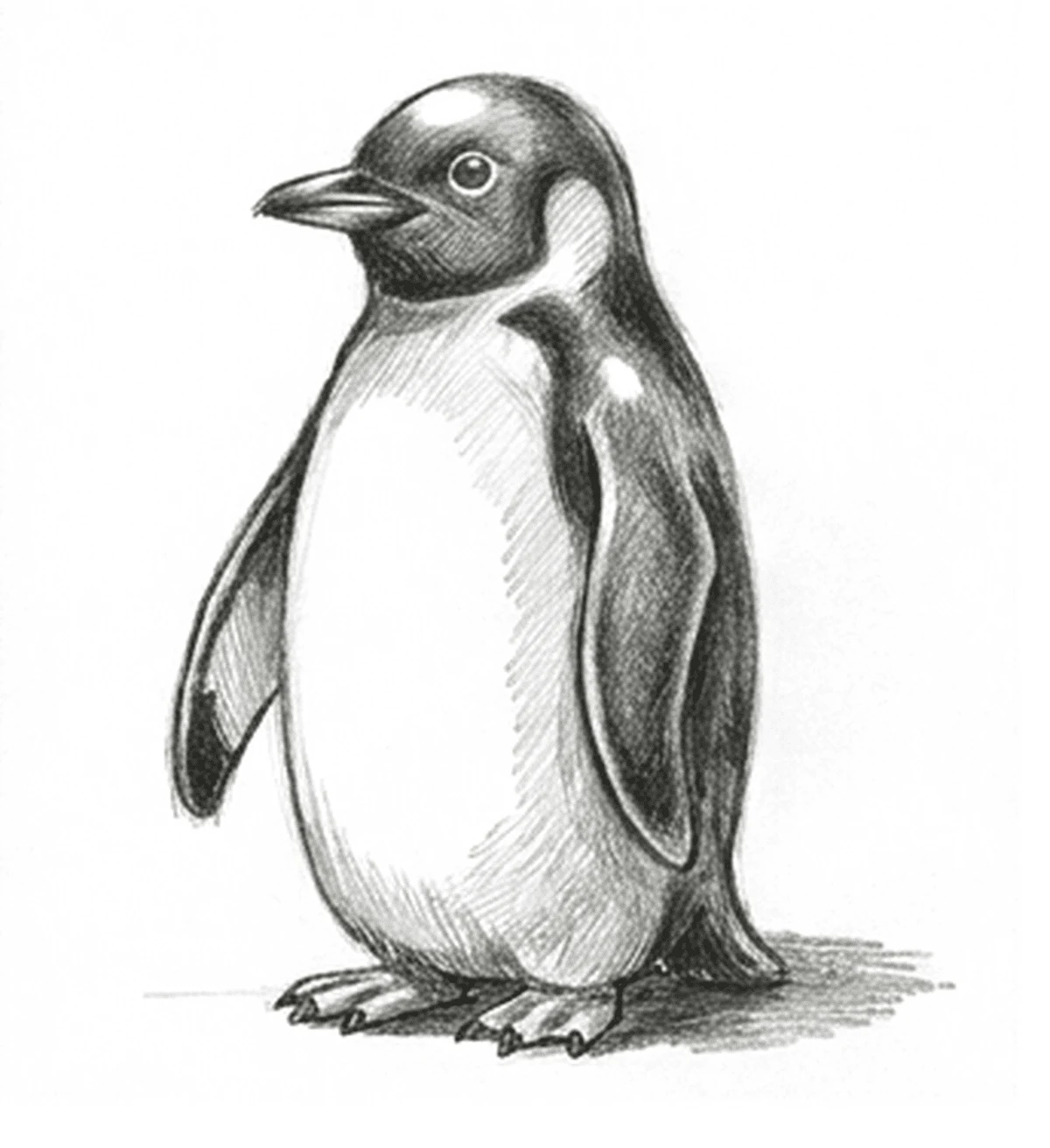Cómo dibujar un pingüino paso a paso