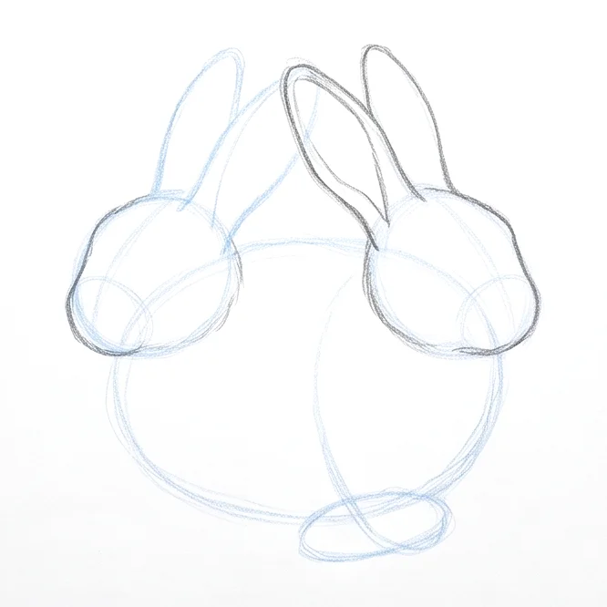 Step 3: Head and ear outline