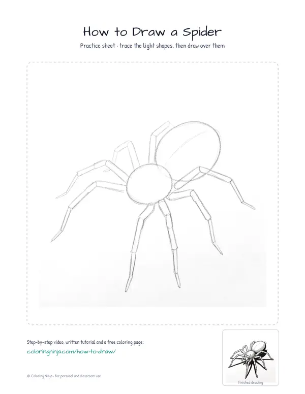Printable practice sheet: the guide shapes in light grey to trace over