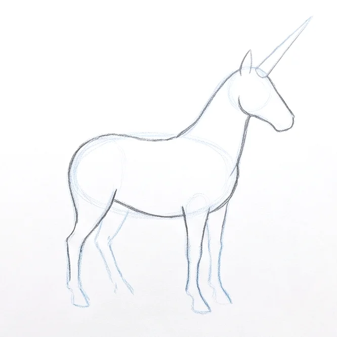 Step 4: Body and leg outline