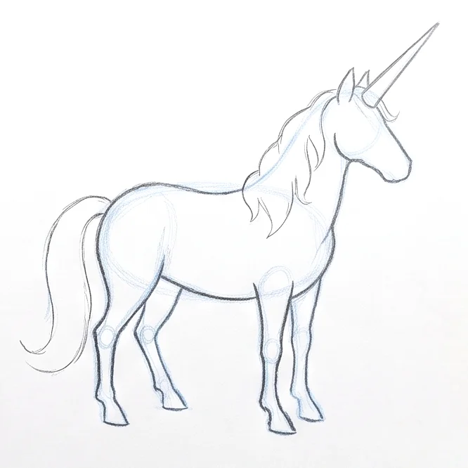 Step 5: Mane and tail flow