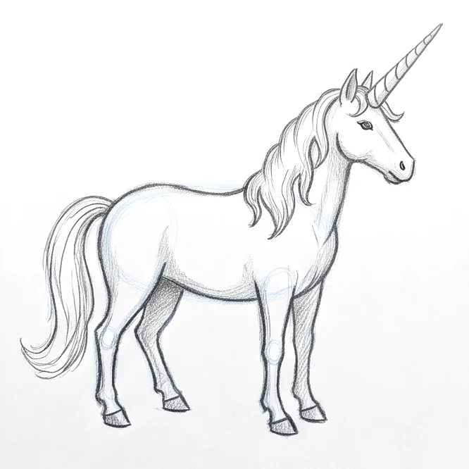 Step 6: Facial features and horn detail