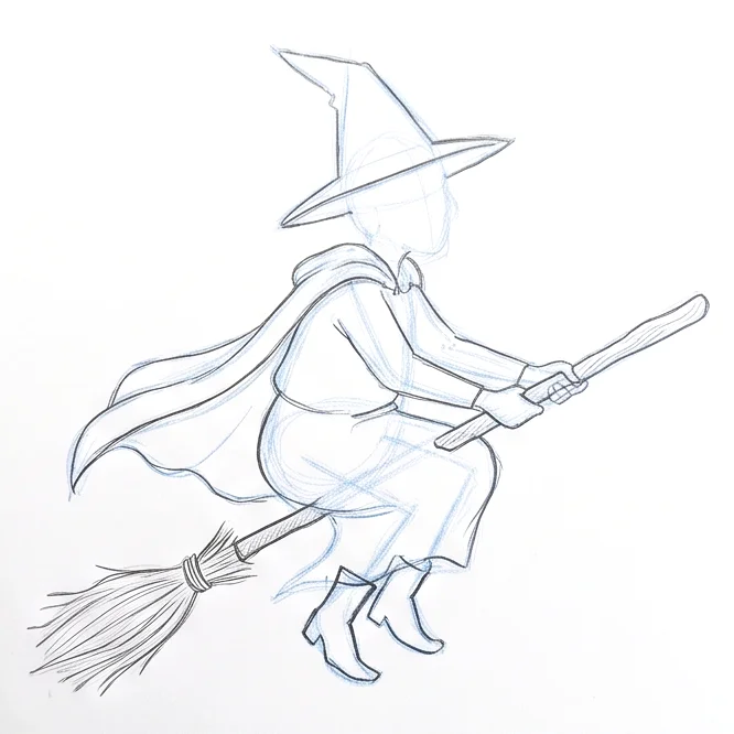 Step 5: Broom and legs