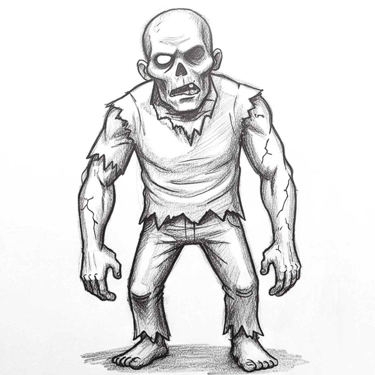 Cómo dibujar un zombi paso a paso