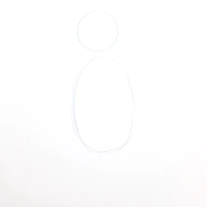 Step 1: Circle and torso oval