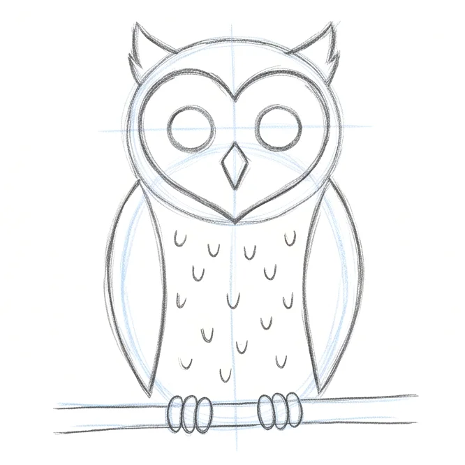 Step 6: Pupils and feather texture