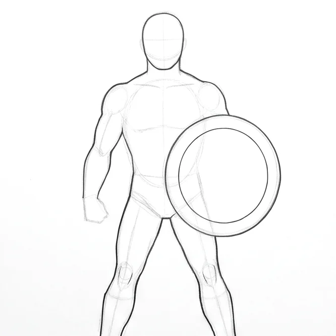 Step 4: Shield and legs