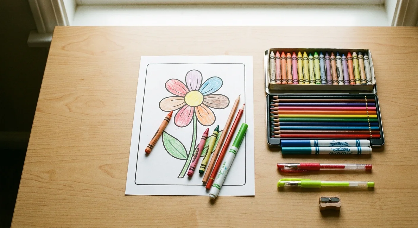 Crayons, Colored Pencils and Markers: Which One to Use on a Coloring Page