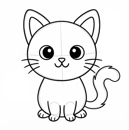 Step 5: Paws and Tail