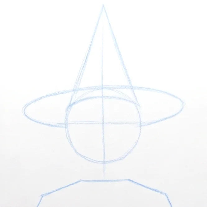 Step 2: Brim and shoulders