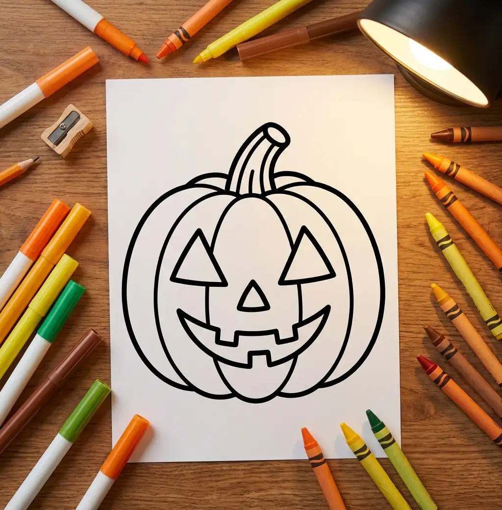 How to Draw halloween pumpkin, Step by Step