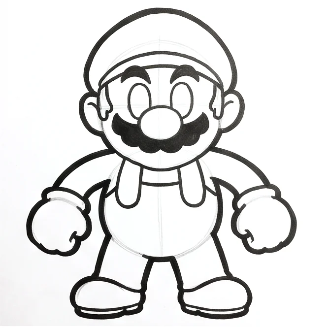 Step 6: Bold outer outline