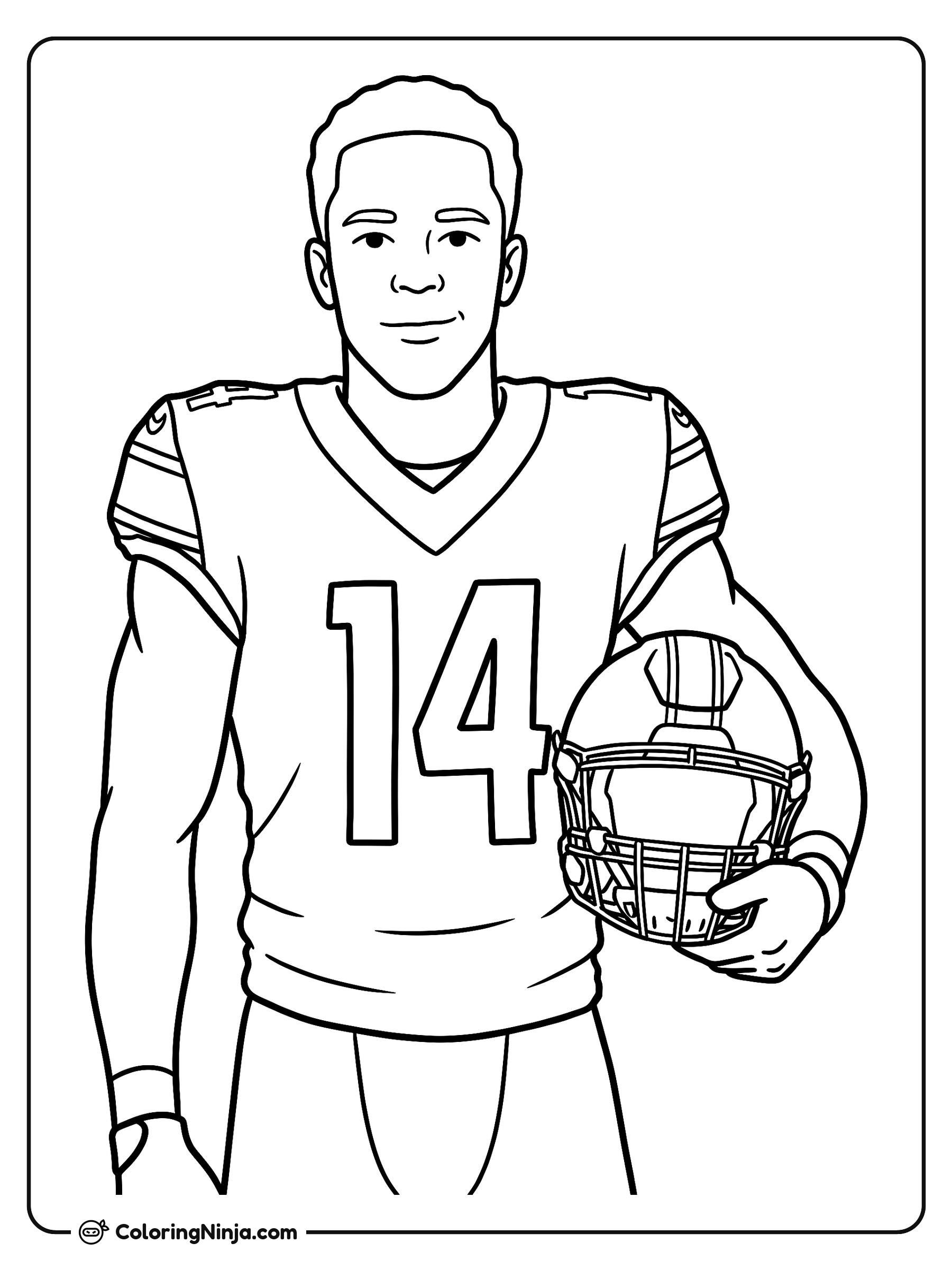 Retrato de Amon-Ra St. Brown: dibujo para colorear