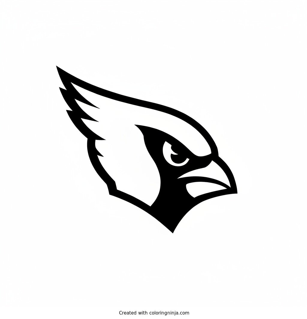 Logo de los Arizona Cardinals: dibujo para colorear