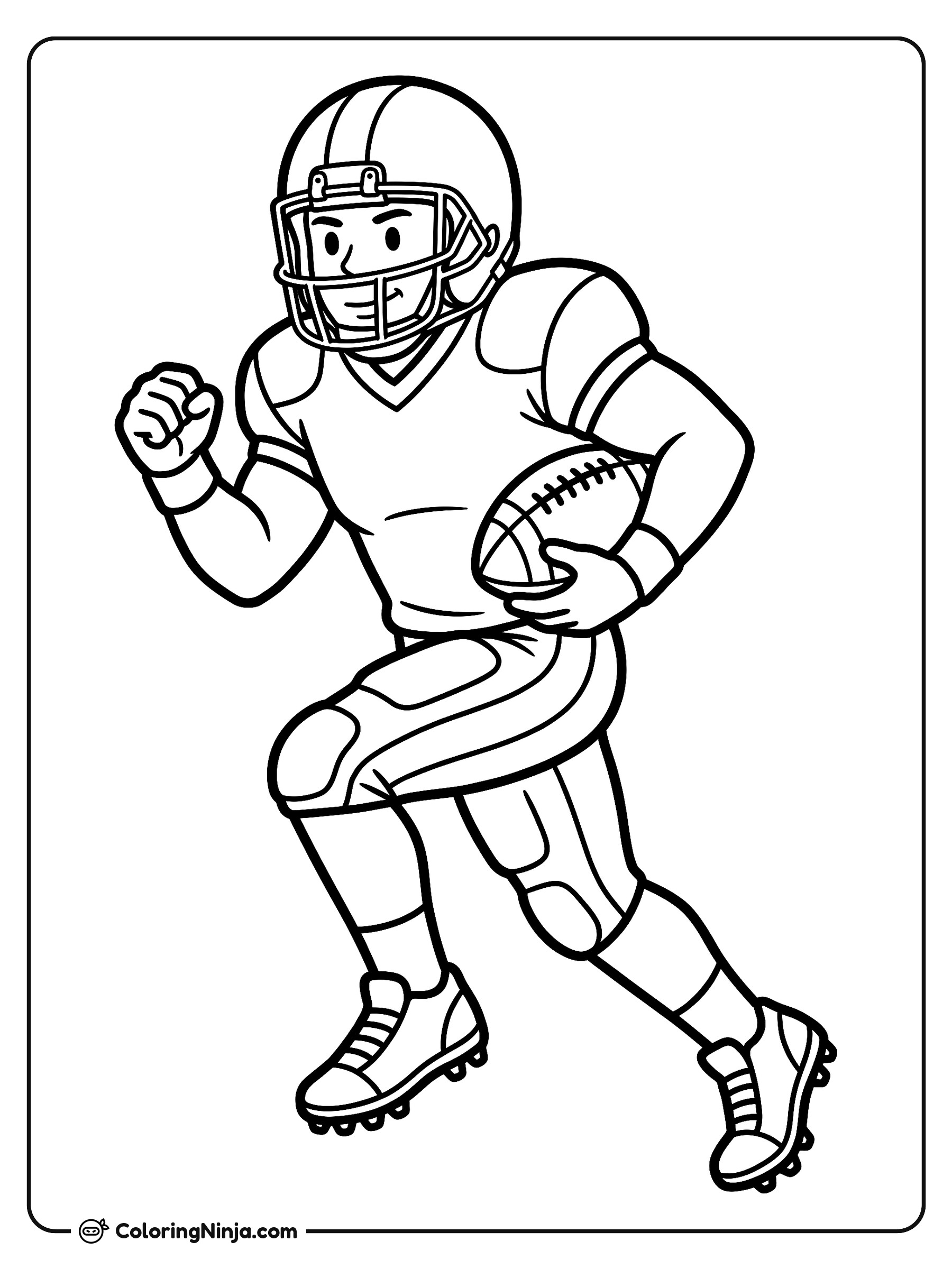 Ashton Jeanty High Speed Breakaway Run Coloring Page