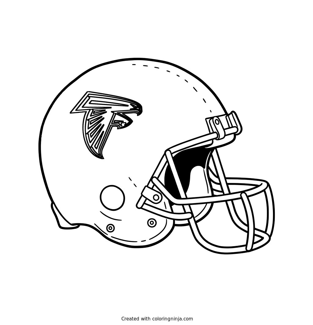 Casco de los Atlanta Falcons: dibujo para colorear