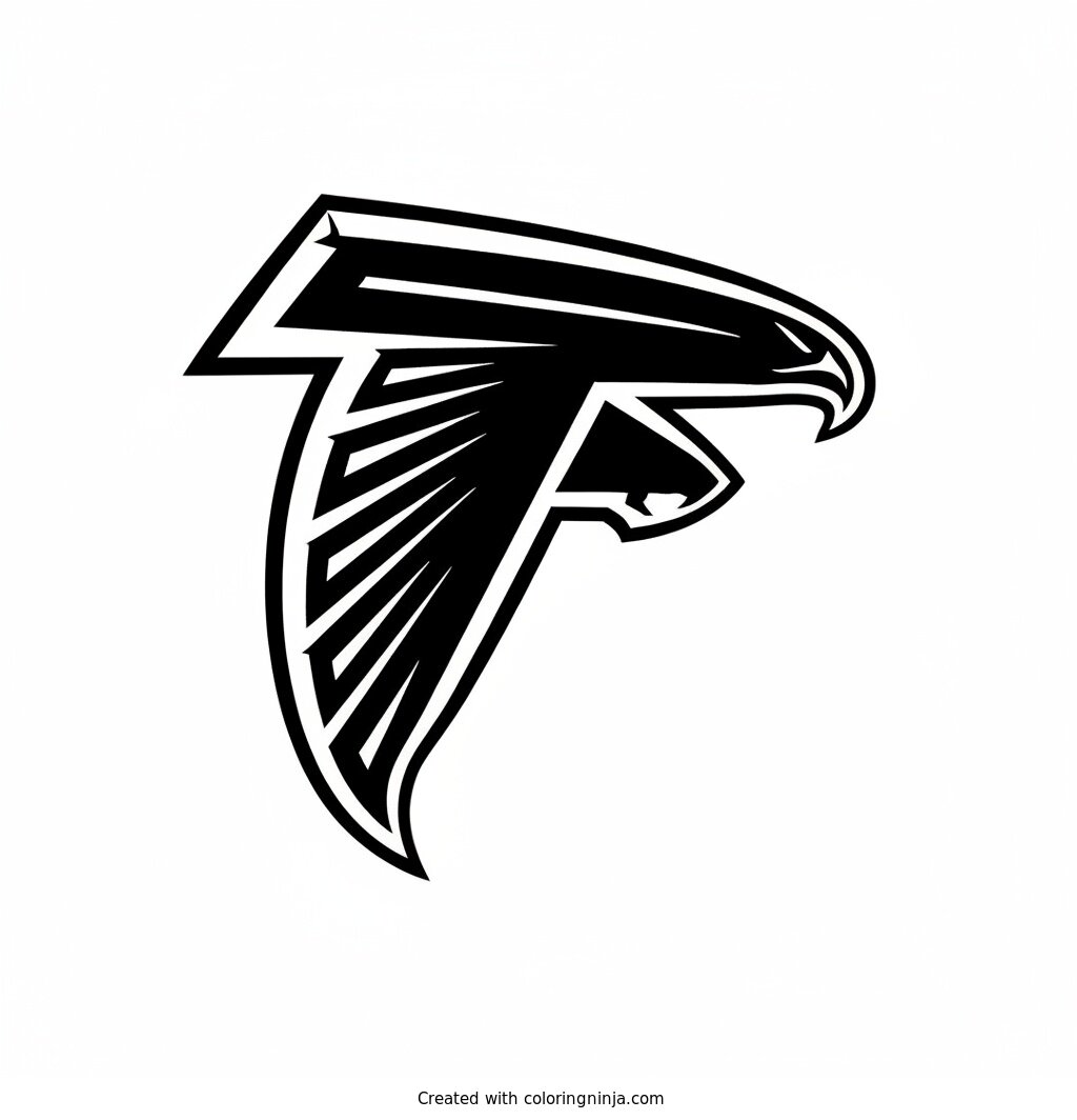 Logo de los Atlanta Falcons: dibujo para colorear