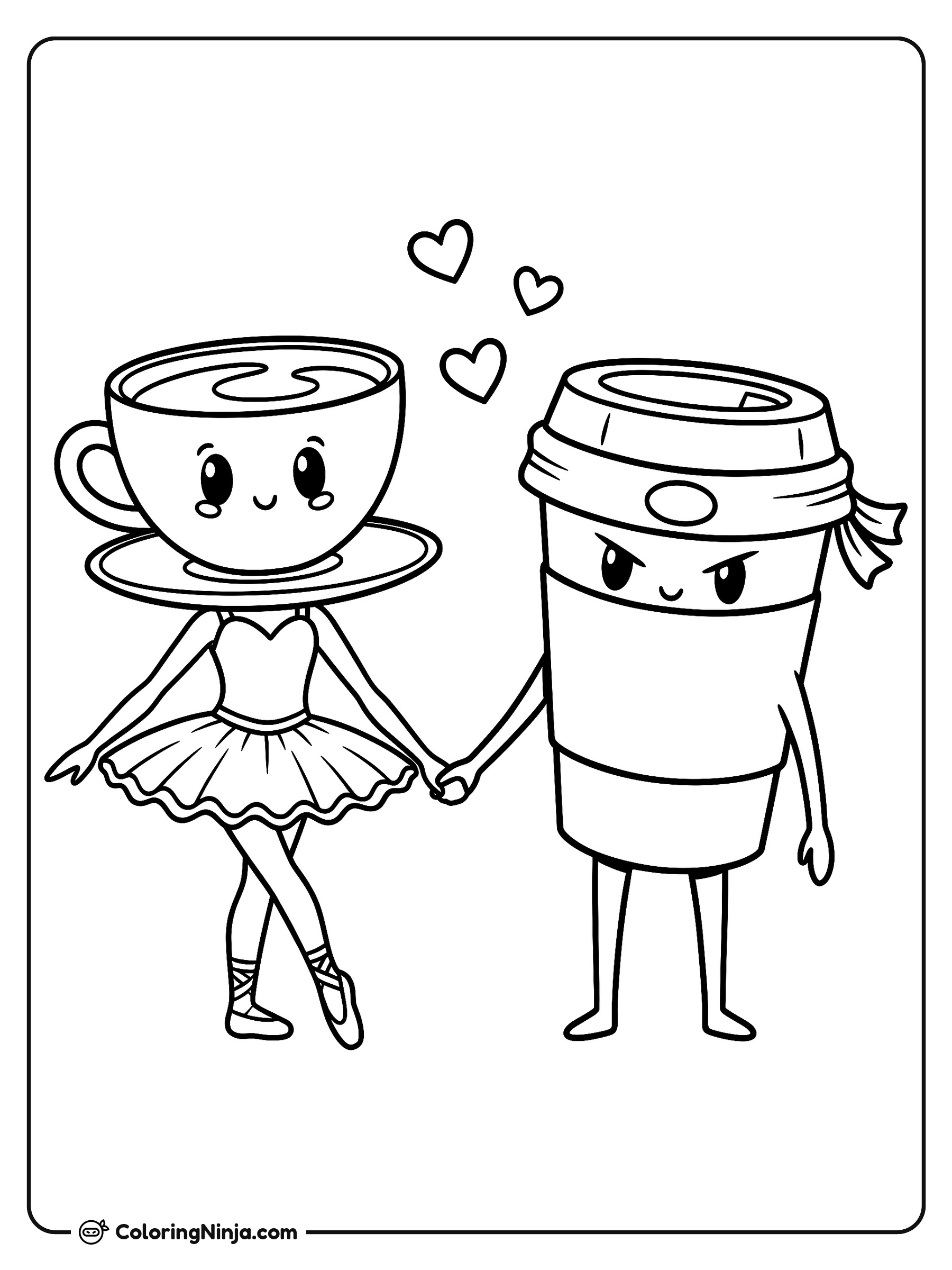 Ballerina Cappuccina y Cappuccino Assassino: dibujo para colorear