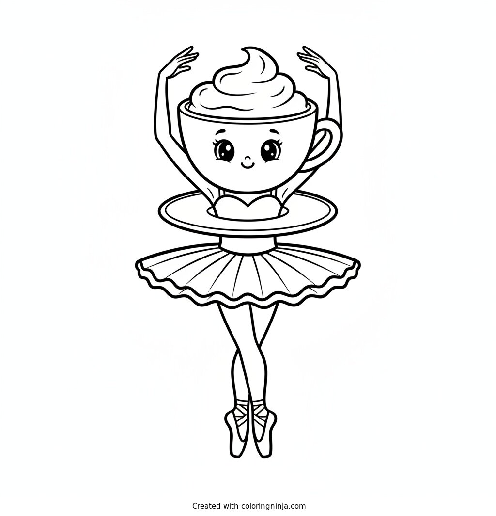 Ballerina Cappuccina Coloring Page
