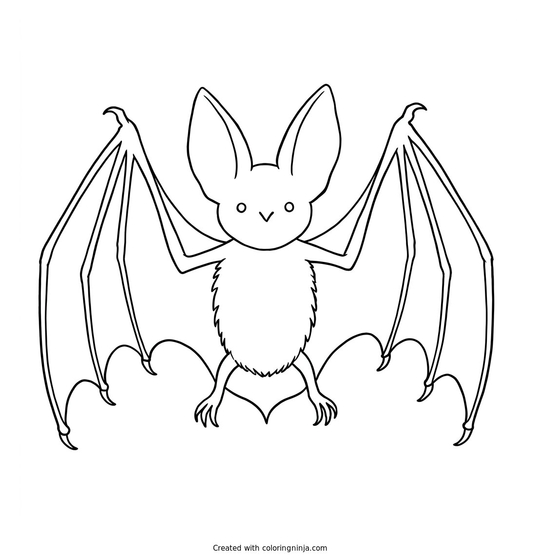 A Bat Coloring Page