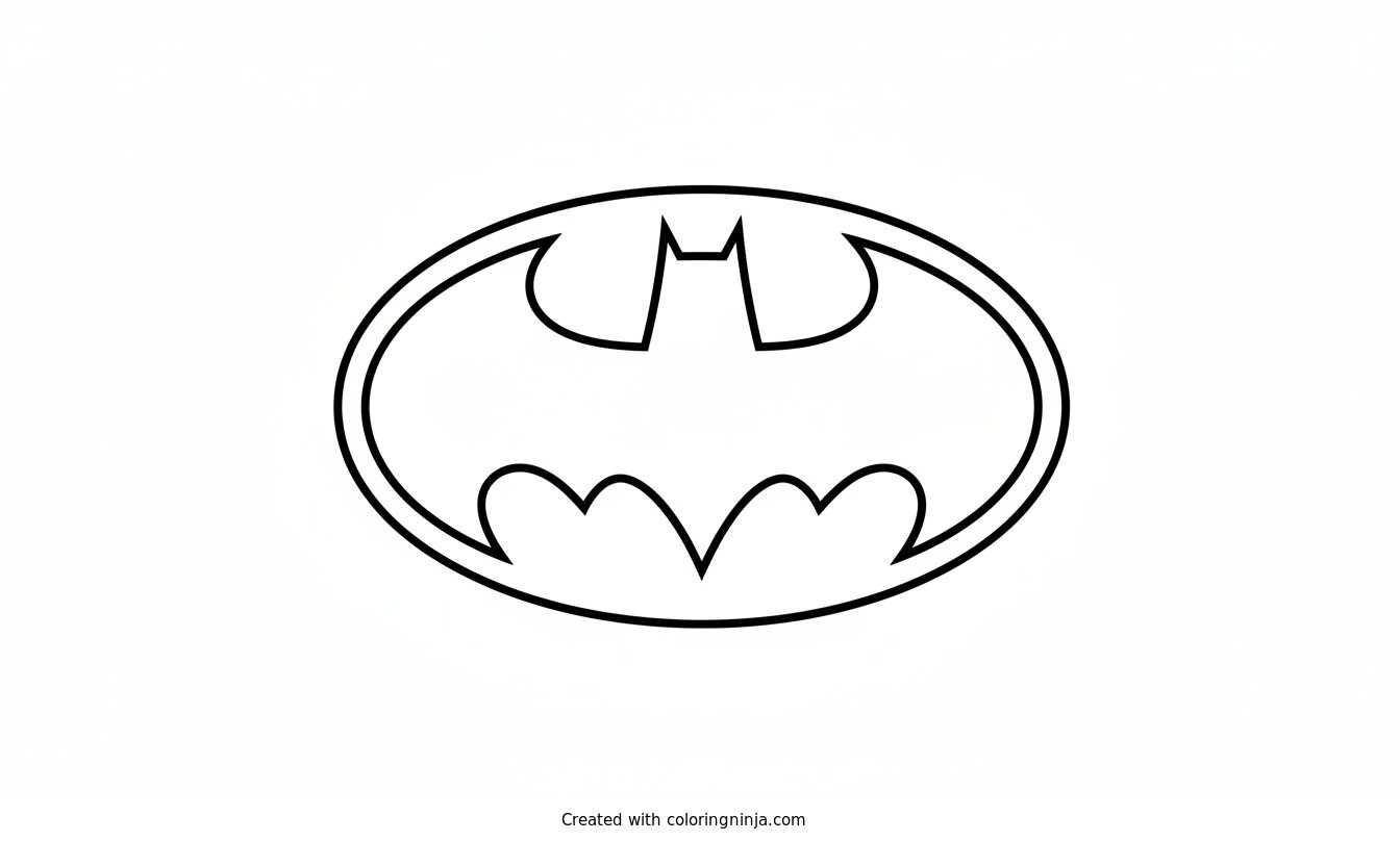 Coloring page of batman