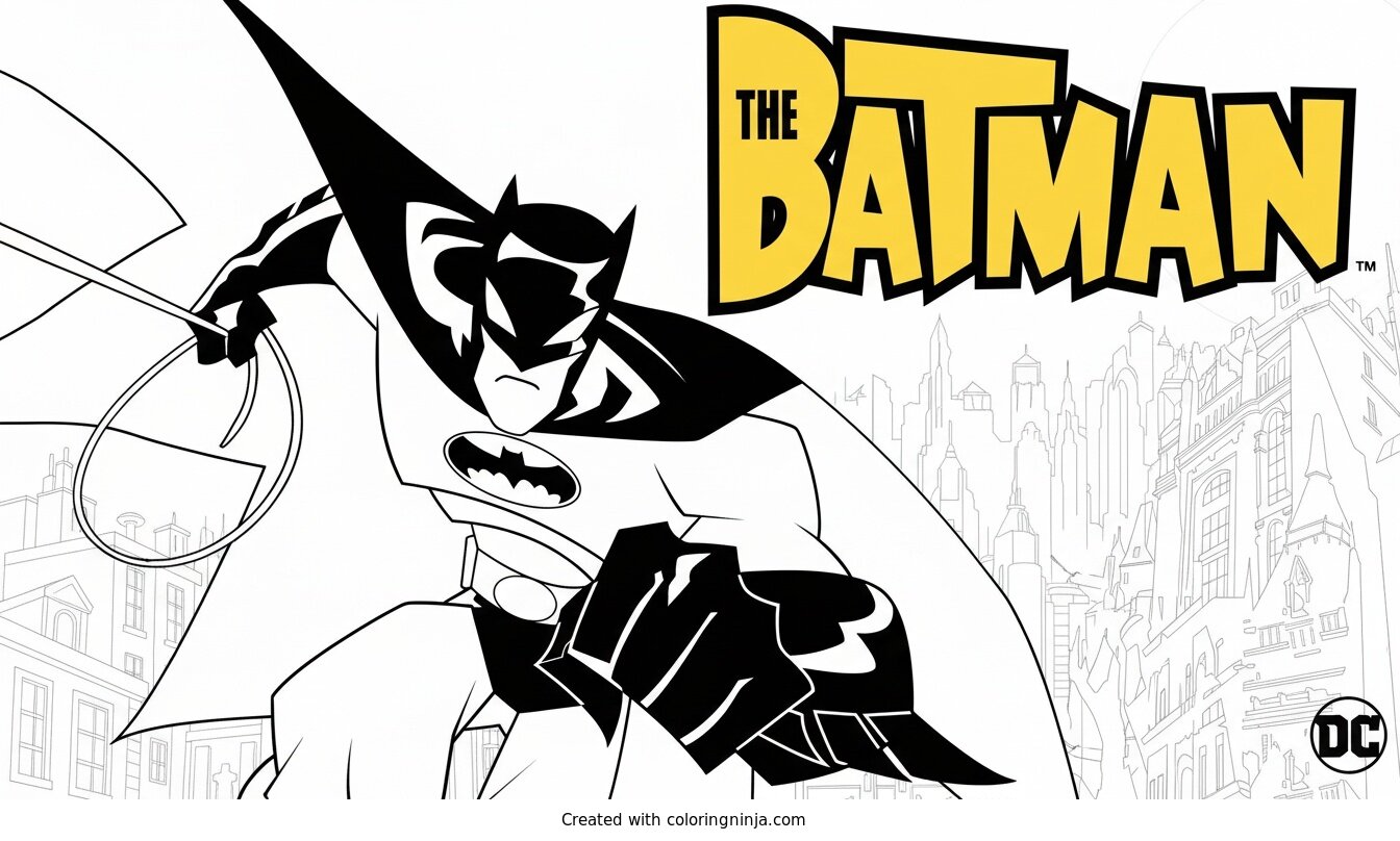 Coloring page of batman
