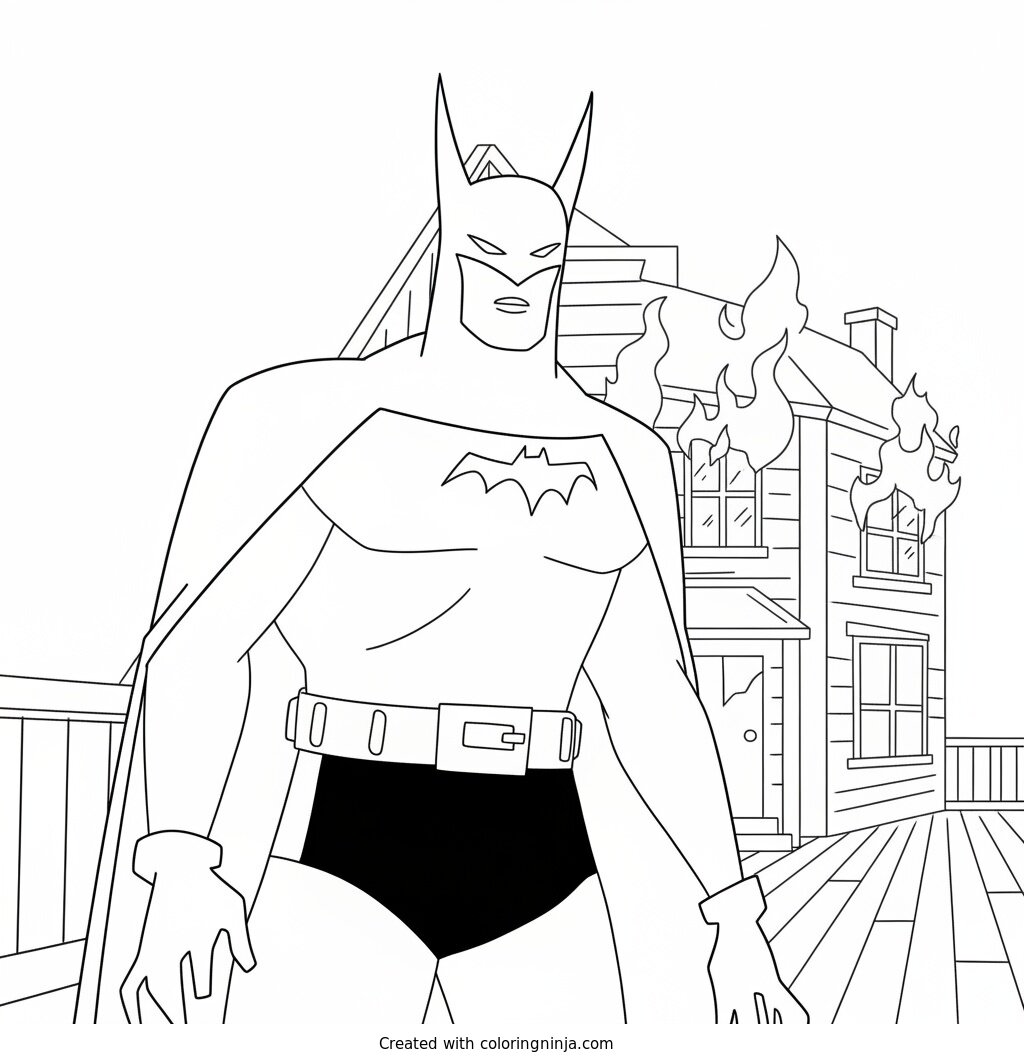Coloring page of batman