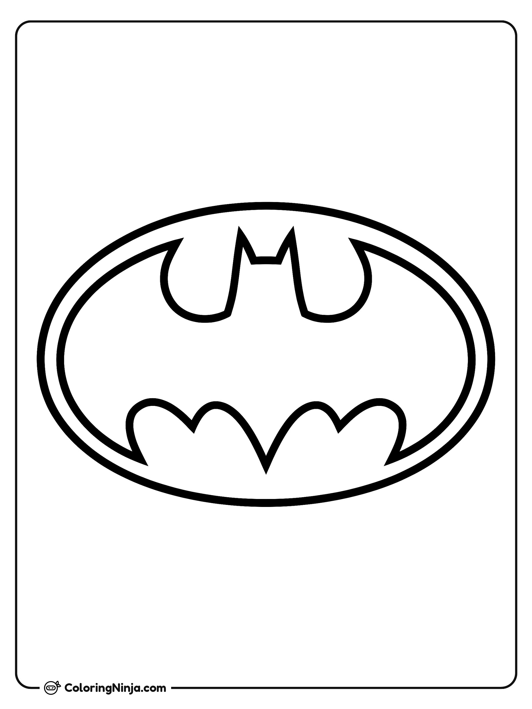 Logo del símbolo de Batman: dibujo para colorear