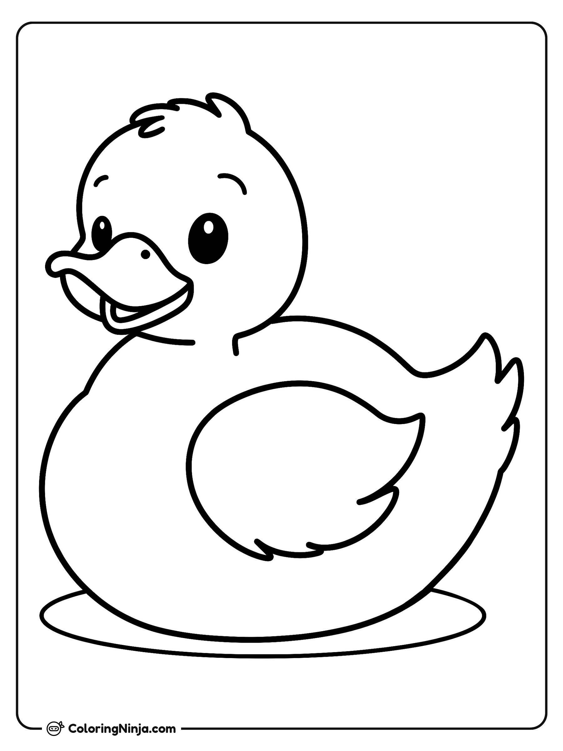 Un hermoso pato amigable: dibujo para colorear