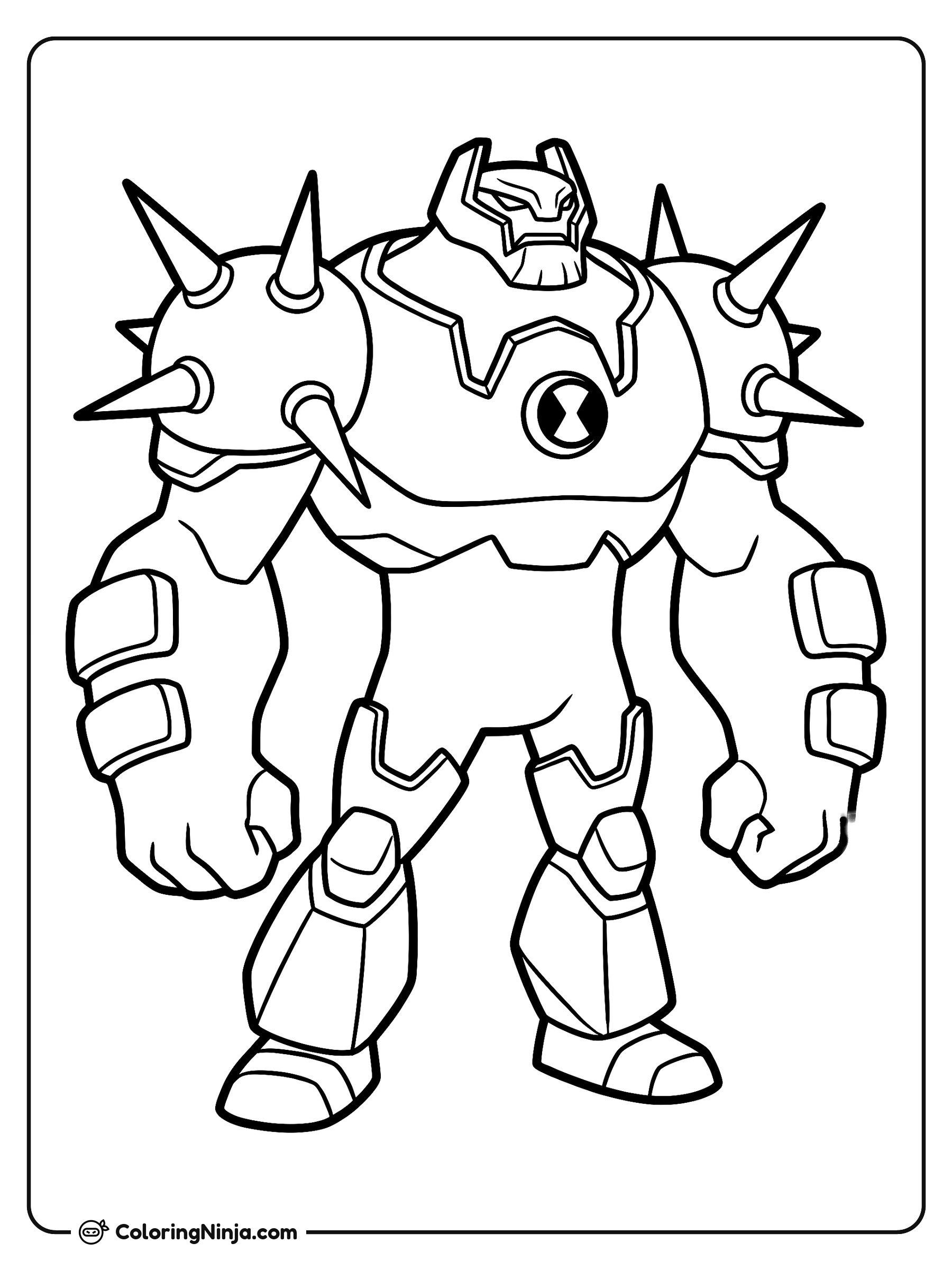 Forma alienígena NRG de Ben 10: dibujo para colorear