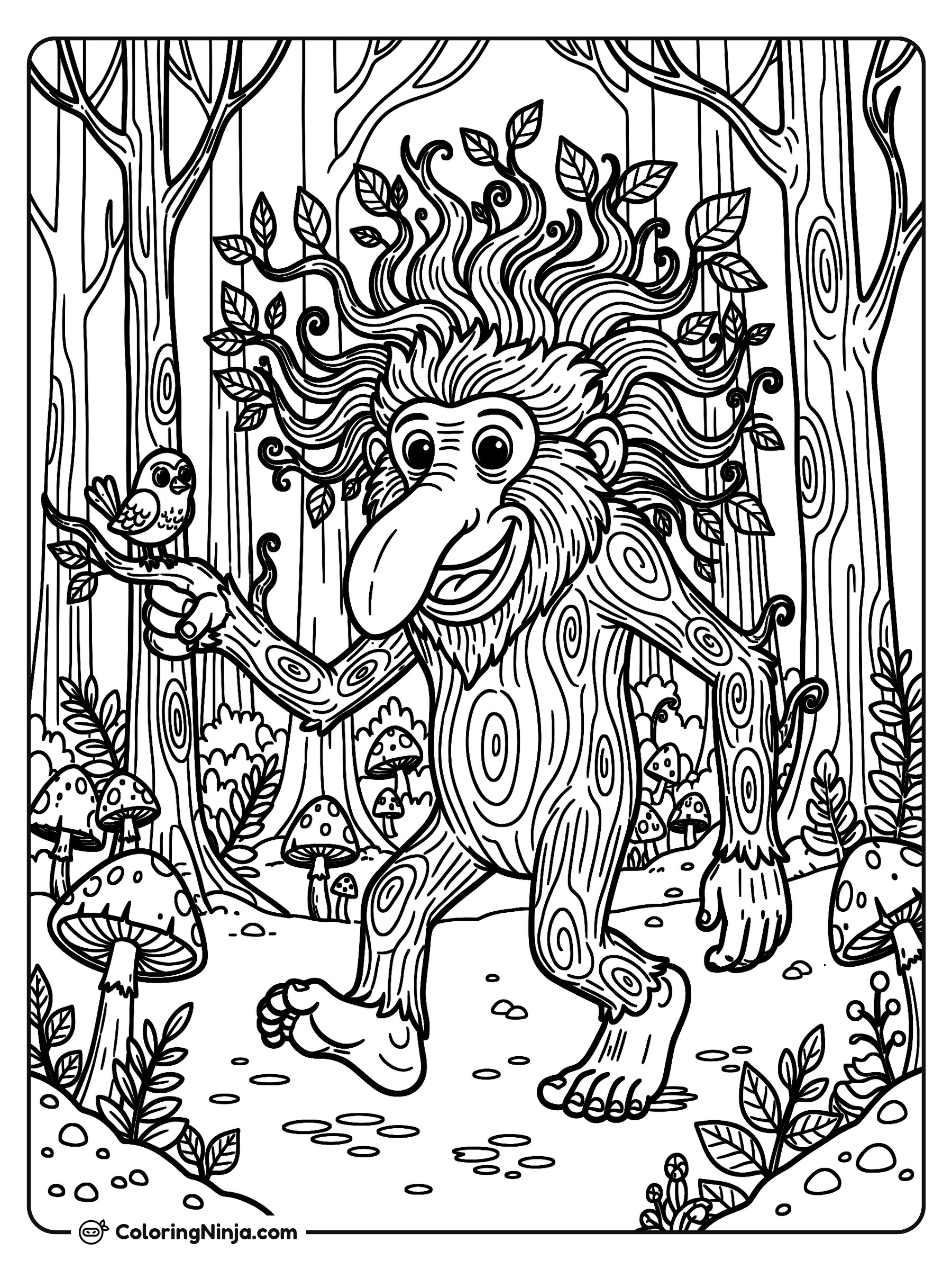 Brr Brr Patapim en el bosque: dibujo para colorear