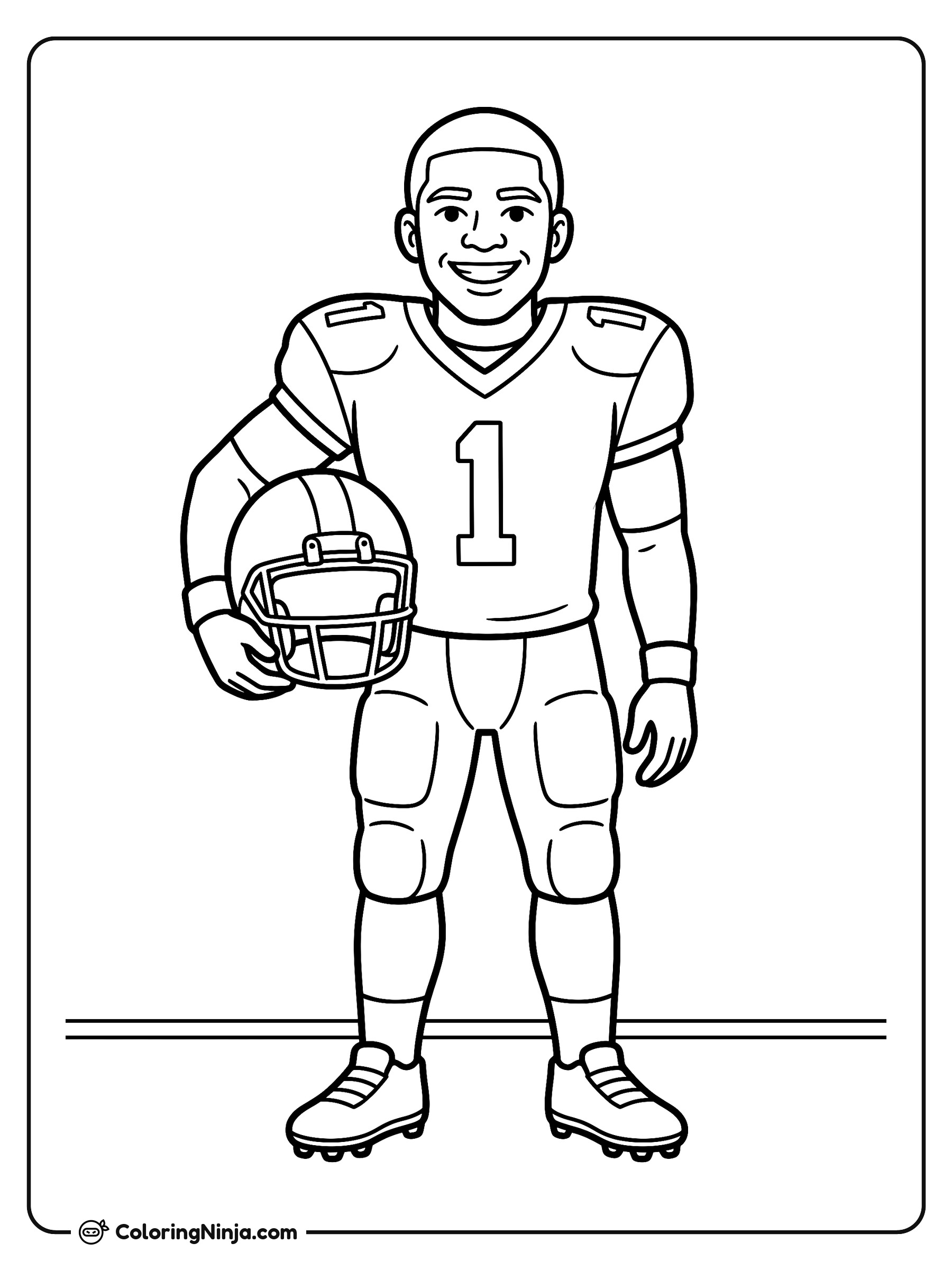 Cam Ward On The Sideline Coloring Page