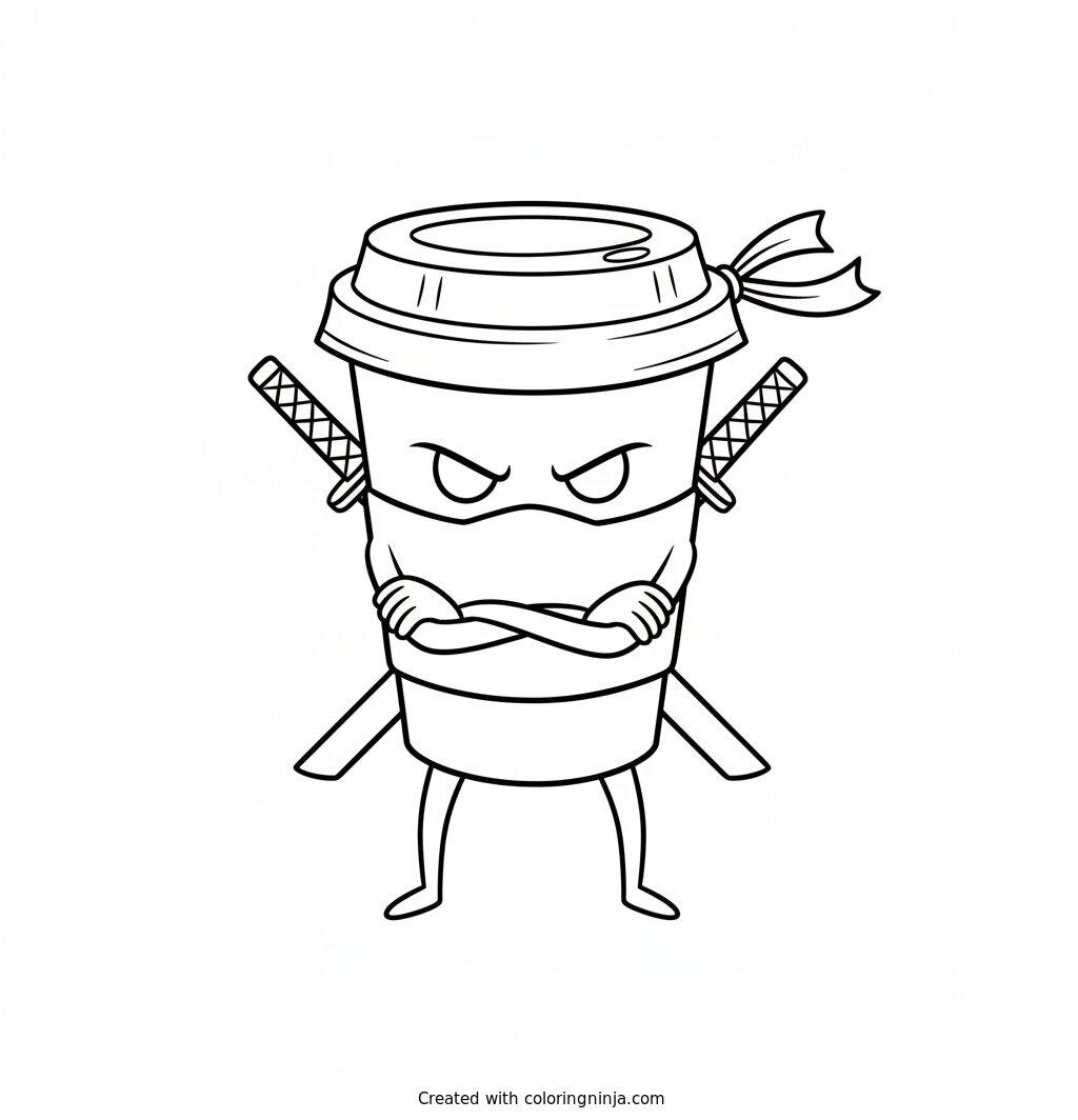 Cappuccino Assassino Coloring Page