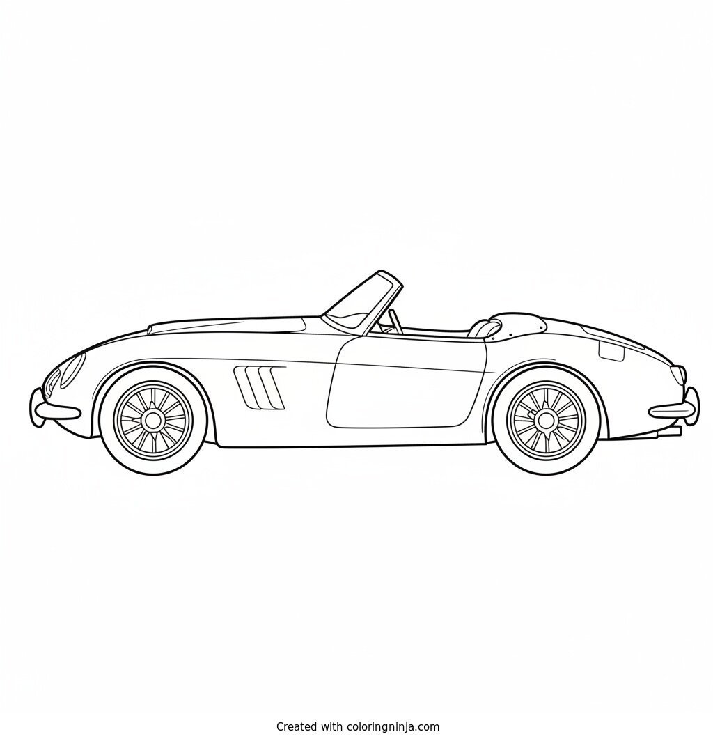 Coloring page of car