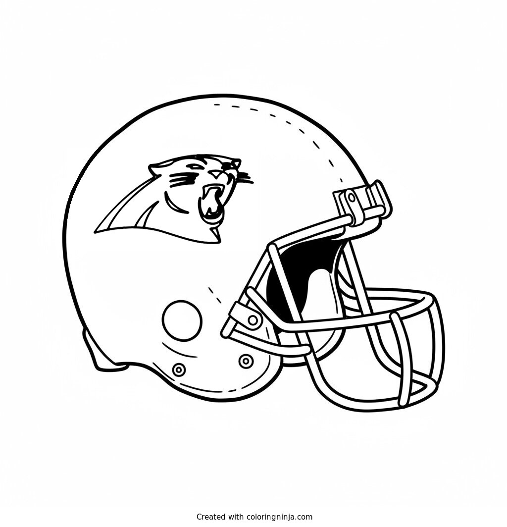 Carolina Panthers Helmet Coloring Page